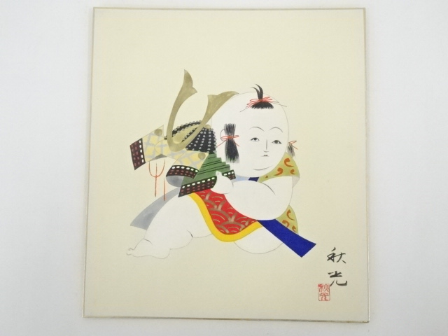 JAPANESE HAND PAINTED SHIKISHI / GOSHO DOLL 